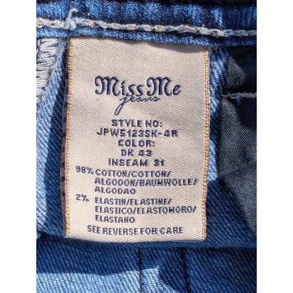 Miss Me Jeans Women’s Size 26 Distressed Embroidered Bootcut Skinny JPW5123 - Picture 5 of 10